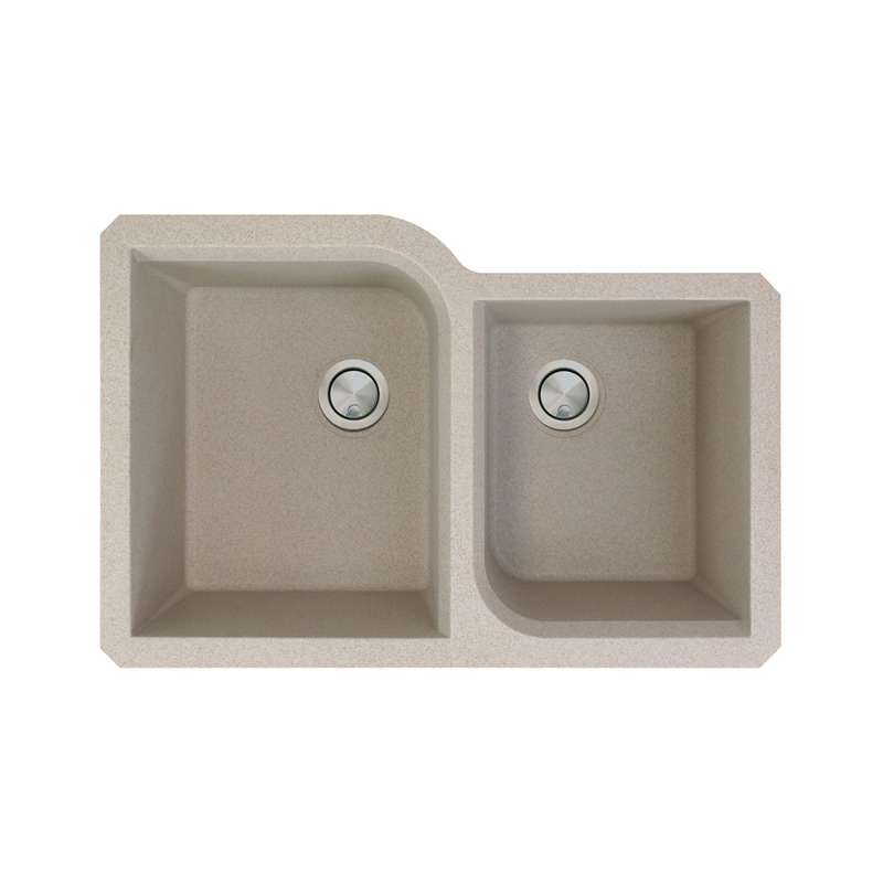 Transolid Radius Granite 31 In Undermount Kitchen Sink Cafe Latte
