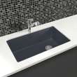 31.75-in x 19.125-in x 9.5-in silQ Granite Kitchen Sink with Super Single bowl, Undermount Installation, in Grey