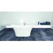 Anais 60-in L x 30-in W x 27.5-in H Resin Stone Freestanding Bathtub with center drain, in White