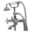Cierra Resin Stone 71-in Center Drain Freestanding Tub and Faucet Kit