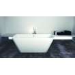 Glenwood 67-in L x 31.5-in W x 24-in H Resin Stone Freestanding Bathtub with center drain, in White