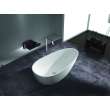 Marisol Grande 67-in L x 33in W x 22in H Resin Stone Freestanding Bathtub with center drain, in White