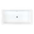 SMN6030 Milan 60in X 30in Freestanding Resin Stone Bathtub with Center Drain and Built-In Overflow