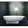 Shea 72-in L x 36-in W x 20-in H Resin Stone Freestanding Bathtub with center drain, in White