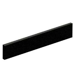 19-in Bathroom Vanity Top Left-Hand Side Splash in Absolute Black