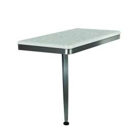 SSSL2412L-27 24in x 12in Left-Hand Shower Seat with Brushed Stainless Frame and Leg