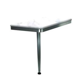 SSSL2412L-47 24in x 12in Left-Hand Shower Seat with Brushed Stainless Frame and Leg