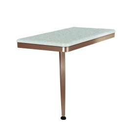SSSL2412L-CB27 24in x 12in Left-Hand Shower Seat with PVD Coated Champagne Bronze Frame and Leg