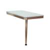 24in x 12in Right-Hand Shower Seat with PVD Coated Champagne Bronze Frame and Leg, in Lunar