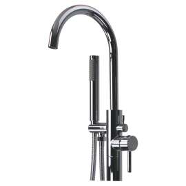 Sherwood Resin Stone 71-in Center Drain Freestanding Tub and Faucet Kit