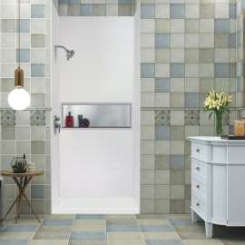 SaraMar 36-In X 48-In X 72-In Glue to Wall 3-Piece Shower Wall Trimmable Kit