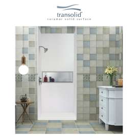 SaraMar 36-In X 48-In X 96-In Glue to Wall 3-Piece Shower Wall Trimmable Kit