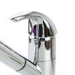 Single Lever Laundry Faucet with pull-out spray. Polished chrome.