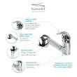 Single Lever Laundry Faucet with pull-out spray. Polished chrome.