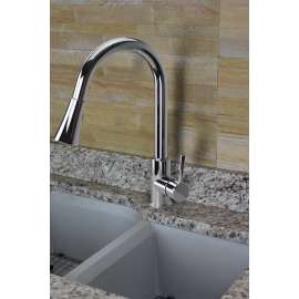 Pull Out Kitchen Faucet with Single Handle, Polished Chrome