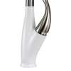 Pull Out Kitchen Faucet with Single Handle, Luxe Stainless/White