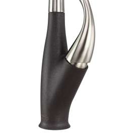 Pull Out Kitchen Faucet with Single Handle, Luxe Stainless/Expresso