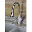 Pull Out Kitchen Faucet with Single Handle, Luxe Stainless/Expresso