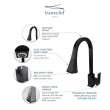 T3650-MB-M Kent Kent Pull-Out Kitchen Faucet, Matte Black