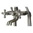 T4210-BN Cromwell Two-Handle Freestanding Tub Faucet With Hand Shower, Brushed Nickel