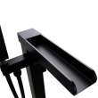 T4240-MB Roslyn Floor Mounted Freestanding Tub Filler With Hand Shower, Matte Black