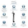 T4240-MB Roslyn Floor Mounted Freestanding Tub Filler With Hand Shower, Matte Black