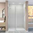 Teegan Plus TPBT608010L-R-PC Frameless sliding shower door with fixed panel in polished chrome with low iron glass and Riley handles