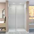 TPBT608010C-T-M Teegan Plus Frameless sliding shower door with fixed panel in  with clear glass and Turin handles