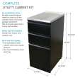 15.4-in W x 34.9-in H x 22.4-in D 20-Gauge Metal Freestanding Cabinet in Matte Black