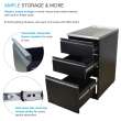 15.4-in W x 34.9-in H x 22.4-in D 20-Gauge Metal Freestanding Cabinet in Matte Black