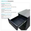 15.4-in W x 34.9-in H x 22.4-in D 20-Gauge Metal Freestanding Cabinet in Matte Black