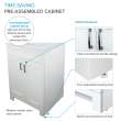 TCAS-2522-WC 25-in Laundry Cabinet with Extra Deep Acrylic Sink, Stainless Steel High Arc Faucet in White
