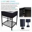 TFH-2522-MB 25-in. Stainless Steel Laundry Sink with Wash Stand in Matte Black