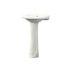 Madison Grande Vitreous China Lavatory Sink with 4-in centers for use with TP-1410 Pedestal Leg, in White