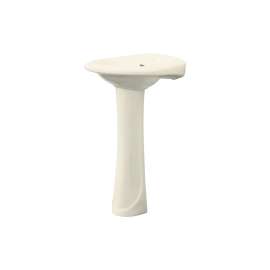 Madison Grande Vitreous China Lavatory Sink with 4-in centers for use with TP-1410 Pedestal Leg, in Biscuit