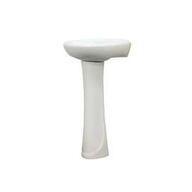 Madison Petite Vitreous China Lavatory Sink with 4-in centers for use with TP-1440 Pedestal Leg, in White