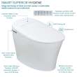 TL-5401-A Rosemary 1-Piece 1.28/0.87 GPF Dual Flush Elongated Smart Bidet Toilet With Sensor, White