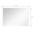 35.43 X 1.30 X 24.02 LED-Backlit Contemporary Mirror with Touch Sensor