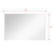 47.24 X 1.30 X 24.02 LED-Backlit Contemporary Mirror with Touch Sensor