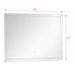 29.53 X 1.18 X 21.65 LED-Backlit Contemporary Mirror with Touch Sensor