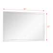 35.43 X 1.18 X 21.65 LED-Backlit Contemporary Mirror with Touch Sensor
