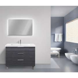 35.43 X 1.18 X 21.65 LED-Backlit Contemporary Mirror with Touch Sensor