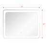 23.62 X 1.18 X 19.69 LED-Backlit Contemporary Mirror with Touch Sensor