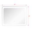 23.62 X 1.18 X 19.69 LED-Backlit Contemporary Mirror with Touch Sensor