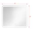 29.53 X 1.18 X 27.56 LED-Backlit Contemporary Mirror with Touch Sensor