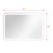 47.24 X 1.18 X 27.56 LED-Backlit Contemporary Mirror with Touch Sensor