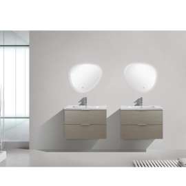 LED-Backlit Contemporary Mirrors Kit with Touch Sensor