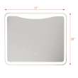 31.50 X 1.18 X 27.56 LED-Backlit Contemporary Mirror with Touch Sensor