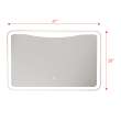 Mason TLMM4728 47.24 X 1.18 X 27.56 LED-Backlit Contemporary Mirror with Touch Sensor