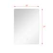 19.69 X 1.18 X 23.62 LED-Backlit Contemporary Mirror with Touch Sensor
